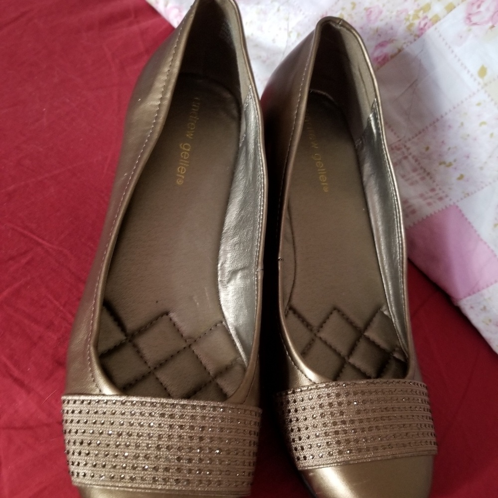 Andrew Geller Senona Gold Shoes